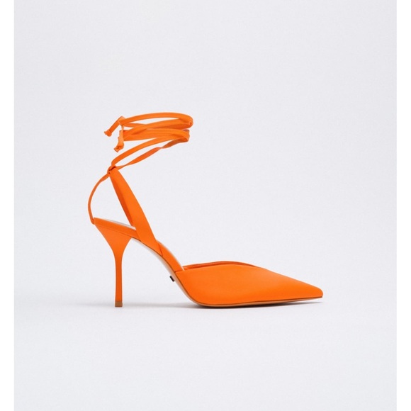 Zara Shoes - ZARA LACE UP SLINGBACK HEELS